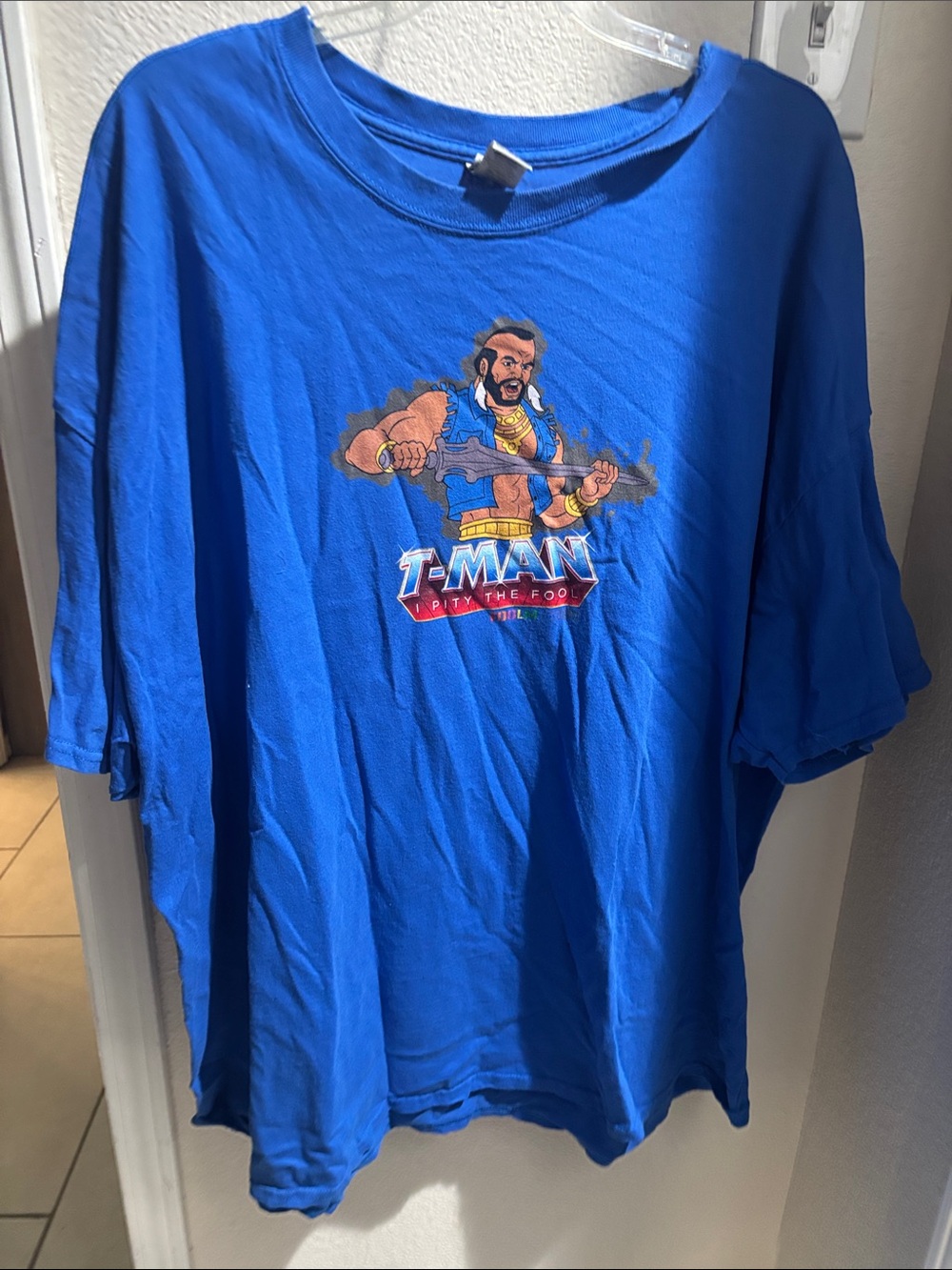Gildan Royal Blue T-Man I Pity the Fool Graphic Short Sleeve Tee 4XL